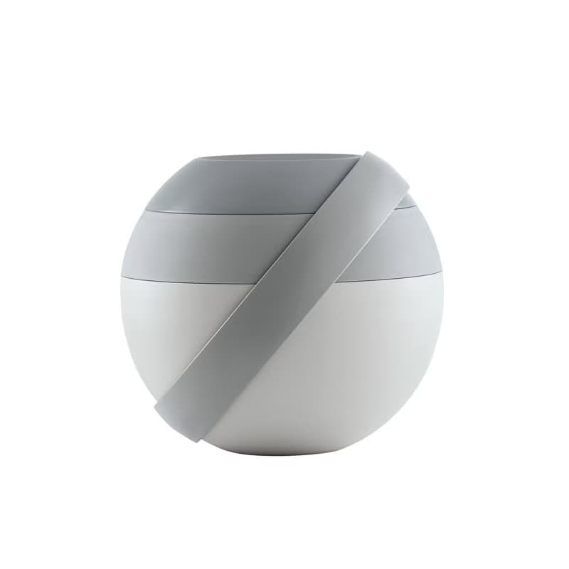 圓筒多層附餐具造型便當盒-共3色