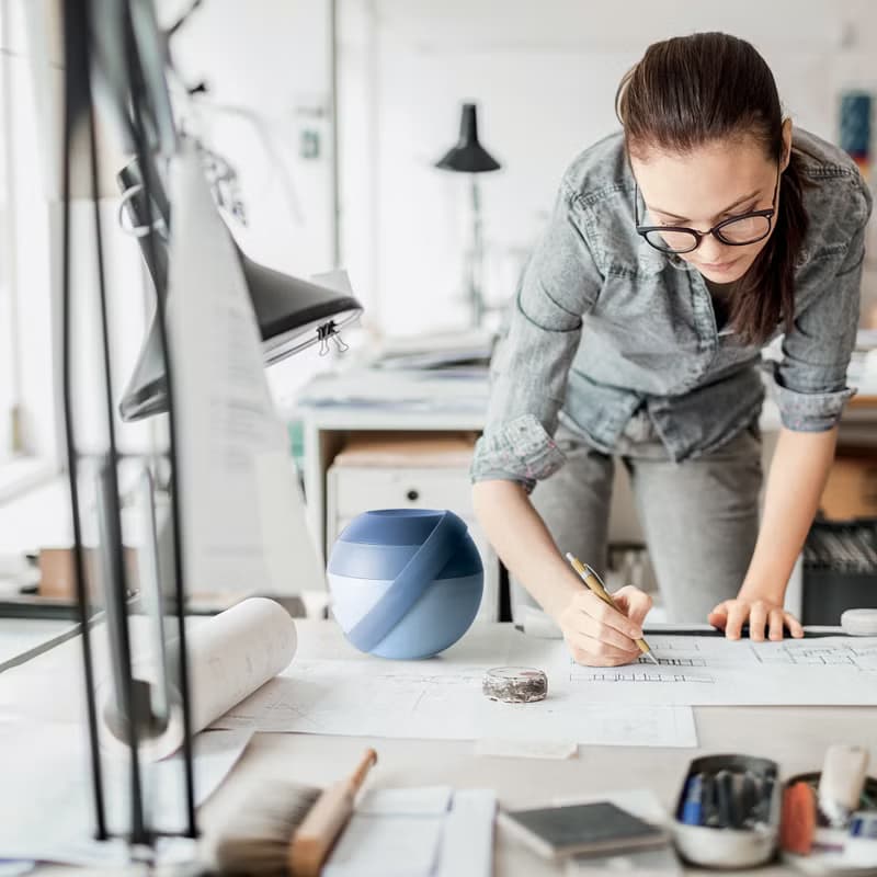 圓筒多層附餐具造型便當盒-共3色