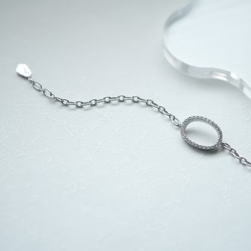 ストーン オーバル ブレスレット シルバー925