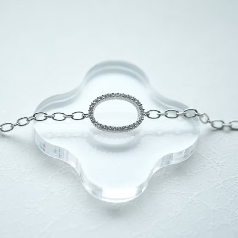 ストーン オーバル ブレスレット シルバー925