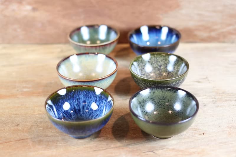 【母親節禮物】彩虹六色 天目圓滿茶杯組 鶯歌名家葉敏祥作品