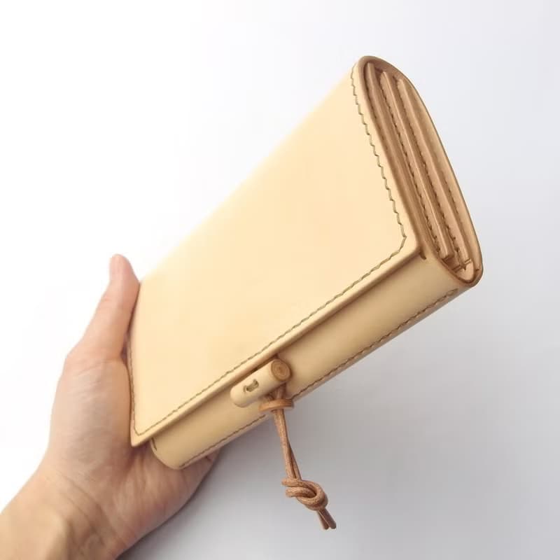 長財布【void/ぼいど】ヌメ革 大容量 お財布ショルダー 手縫い 手作り