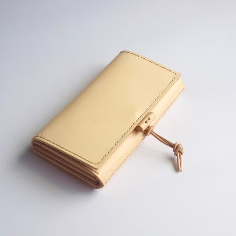 長財布【void/ぼいど】ヌメ革 大容量 お財布ショルダー 手縫い 手作り