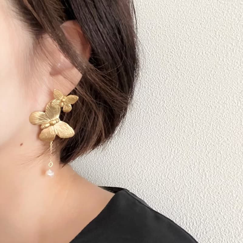蝶々 2way ピアス(イヤリング)