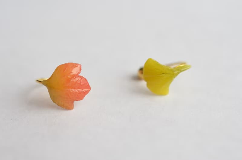 小楓葉銀杏  耳骨夾