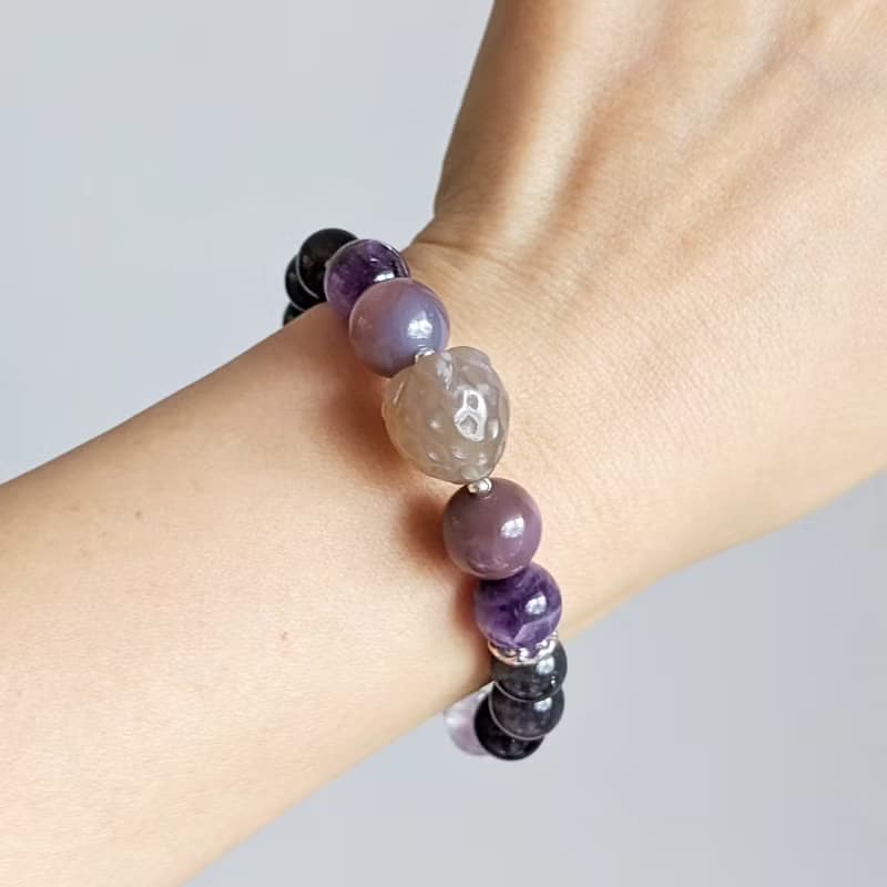 水晶礦石手串 手鍊 草莓 藍紫莓果色系 獨家設計款