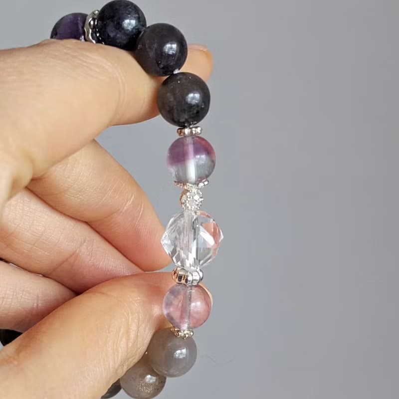 水晶礦石手串 手鍊 草莓 藍紫莓果色系 獨家設計款