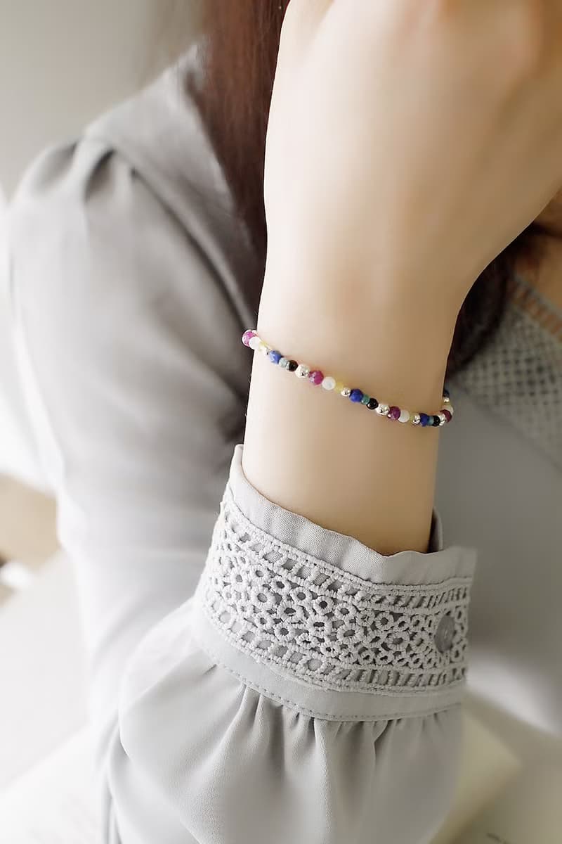 【飾品禮盒二入組】幸福之石純銀項鍊手鍊 碧璽水晶手串 情人節禮