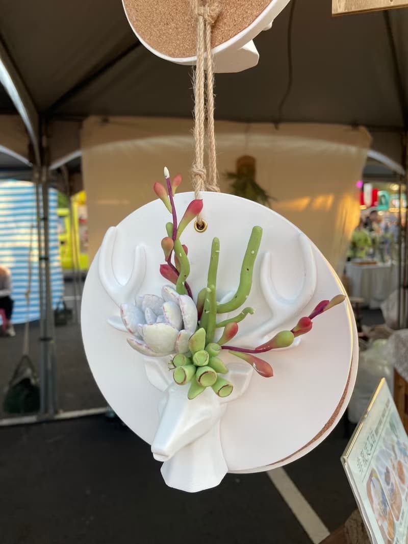 五號花房~仿真多肉門牌掛飾/立牌