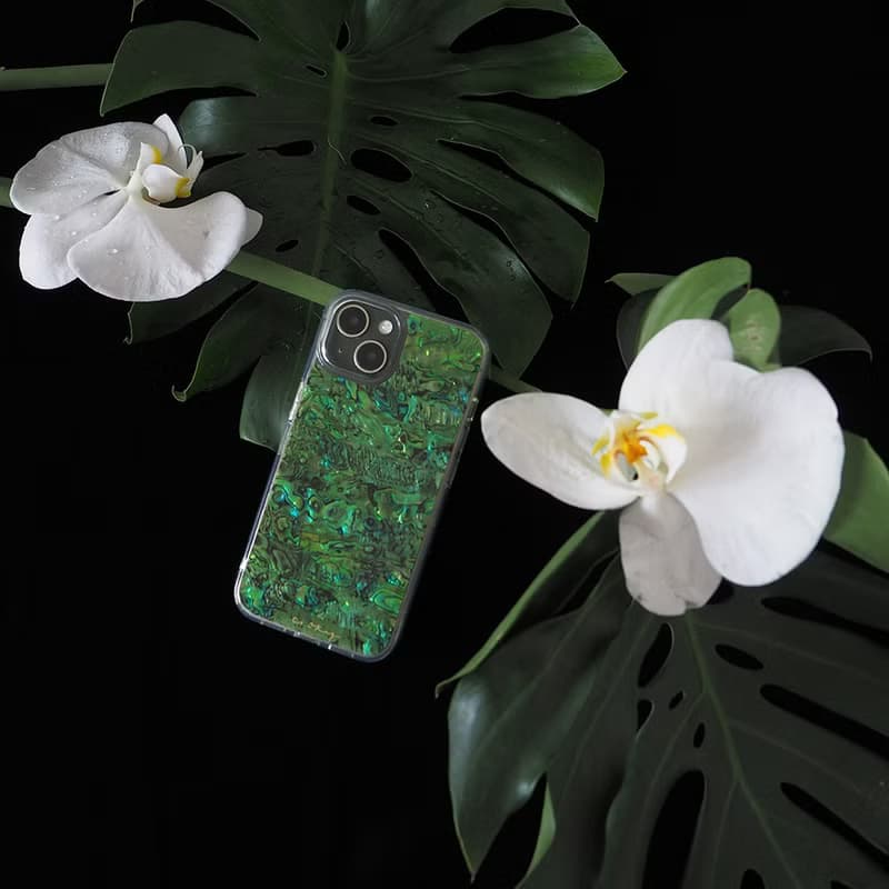 叢林 綠色 天然真貝 iPhone 手機殼 匠人手工做 高品質 設計師