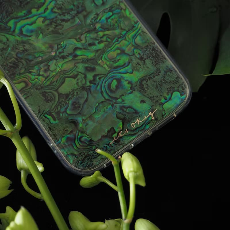 叢林 綠色 天然真貝 iPhone 手機殼 匠人手工做 高品質 設計師