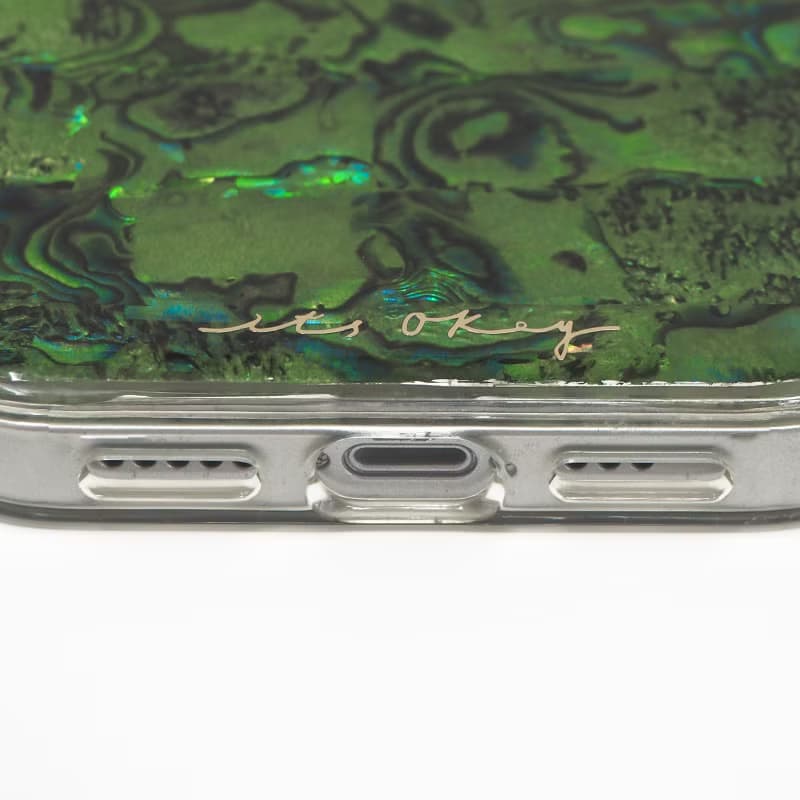 叢林 綠色 天然真貝 iPhone 手機殼 匠人手工做 高品質 設計師