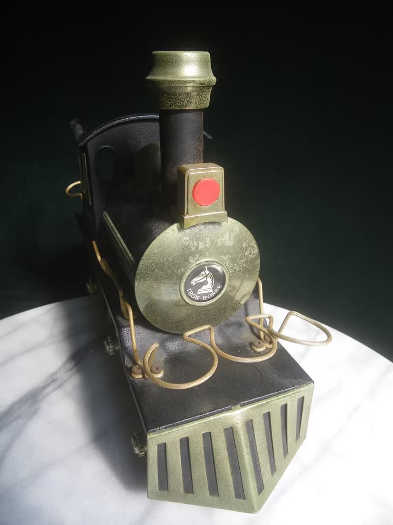 【老時光 OLD-TIME】早期二手台灣製蒸汽火車玻璃酒瓶酒杯組擺飾