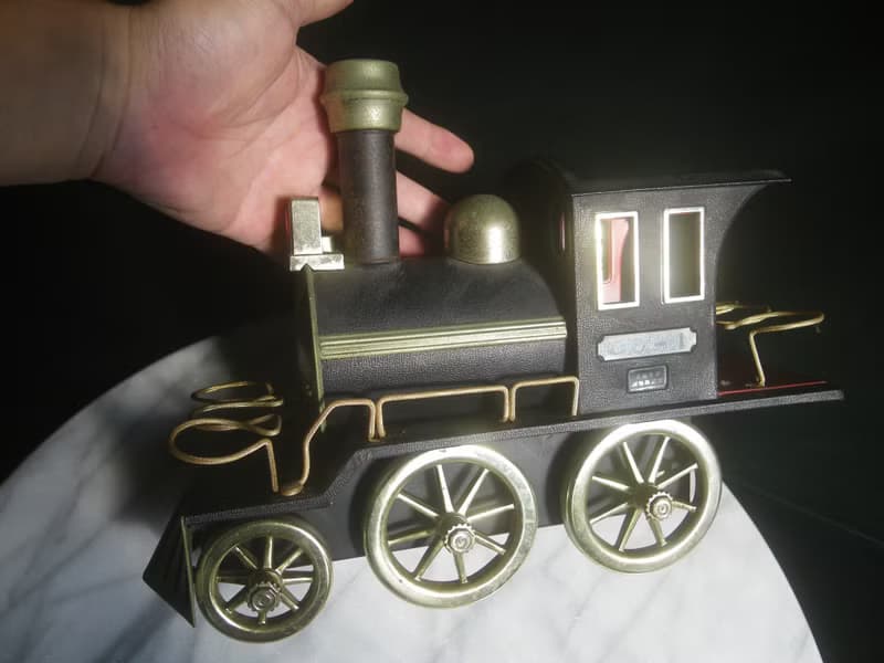 【老時光 OLD-TIME】早期二手台灣製蒸汽火車玻璃酒瓶酒杯組擺飾