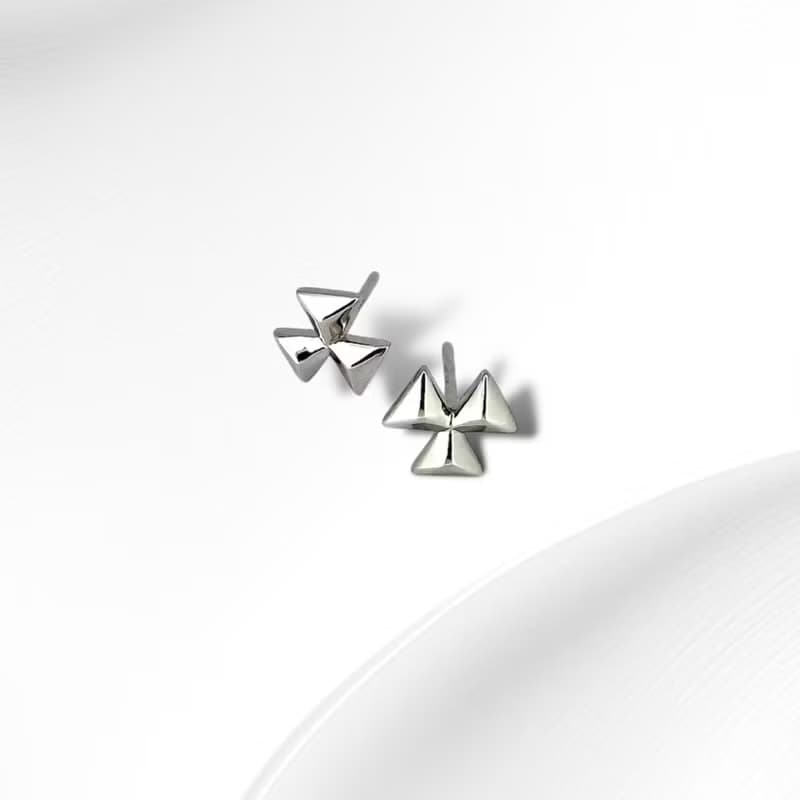 925純銀 | 幾何角面_耳環