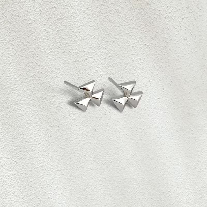 925純銀 | 幾何角面_耳環