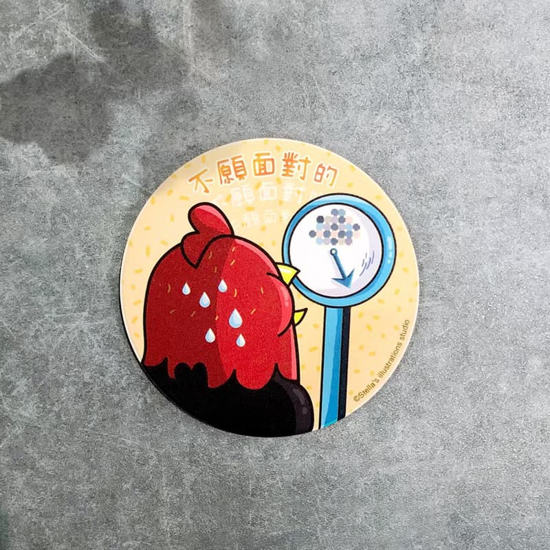 Funny Three Chickens 放3雞 | 陶瓷吸水杯墊 - 體重爆表款