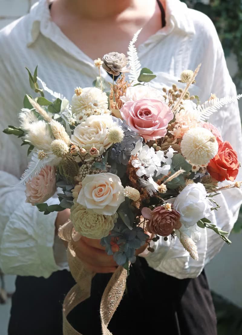 - 永生玫瑰 -  新娘捧花 求婚花束