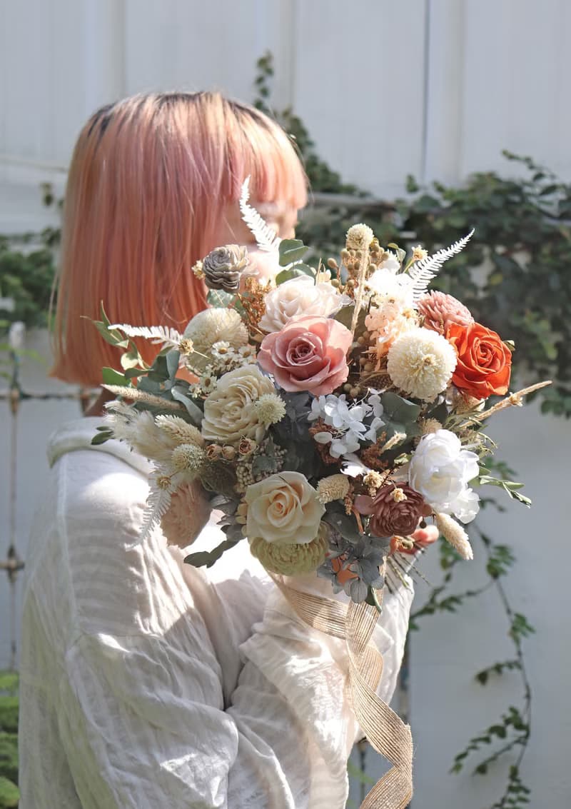 - 永生玫瑰 -  新娘捧花 求婚花束