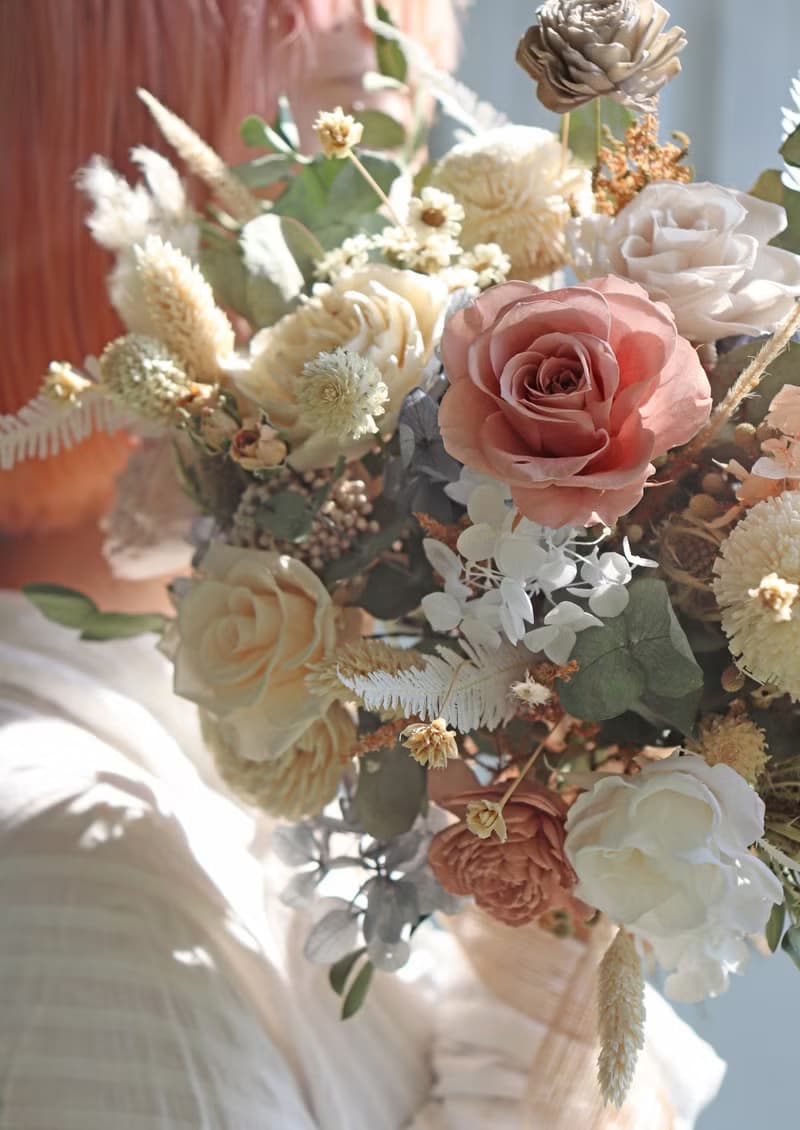 - 永生玫瑰 -  新娘捧花 求婚花束