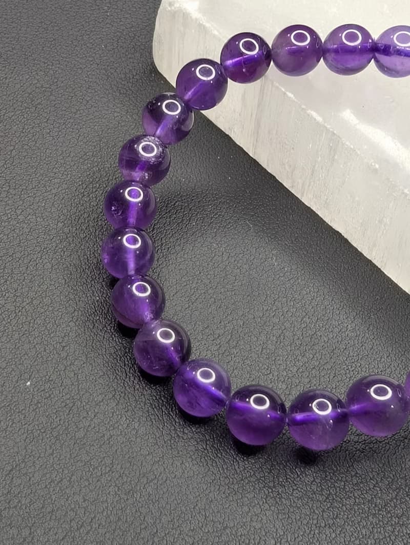 紫水晶 Amethyst 7.5mm 手串 手鍊 天然水晶 水晶