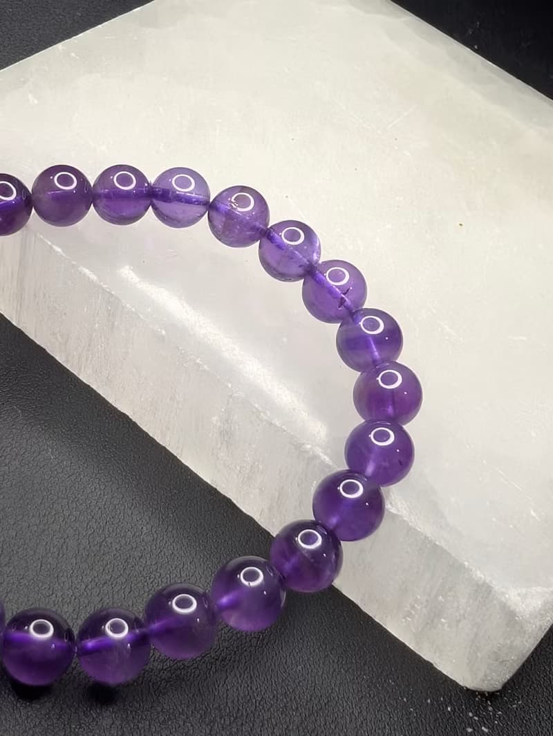紫水晶 Amethyst 7.5mm 手串 手鍊 天然水晶 水晶