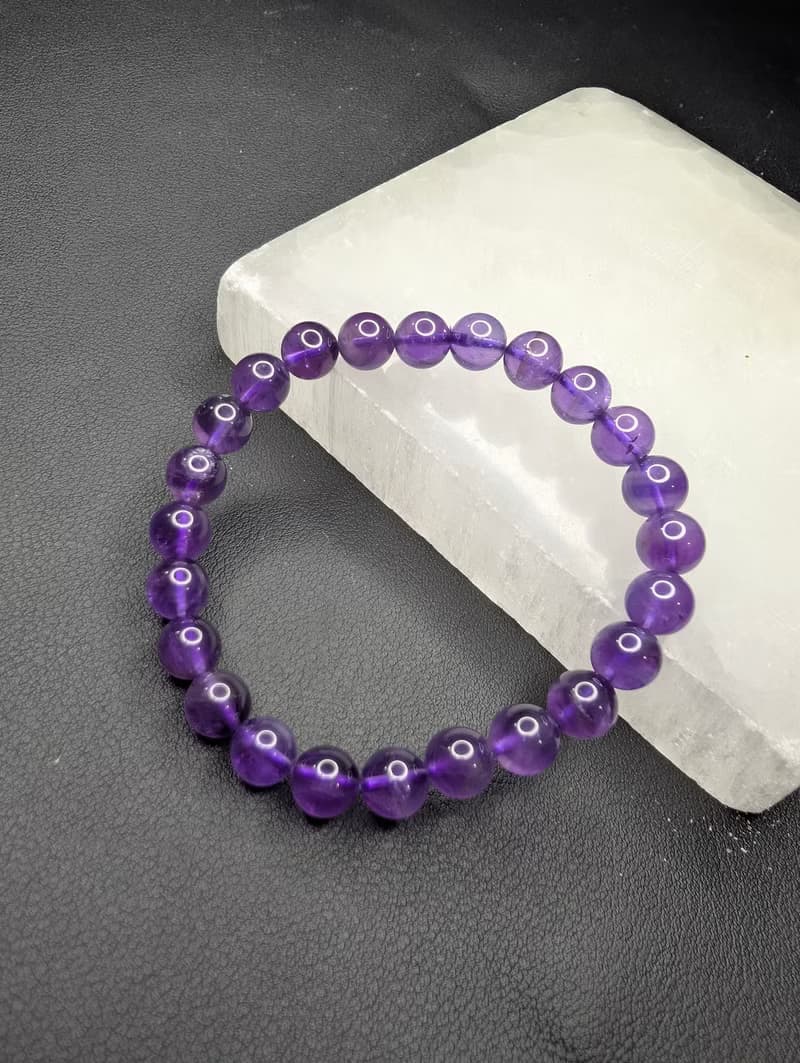 紫水晶 Amethyst 7.5mm 手串 手鍊 天然水晶 水晶