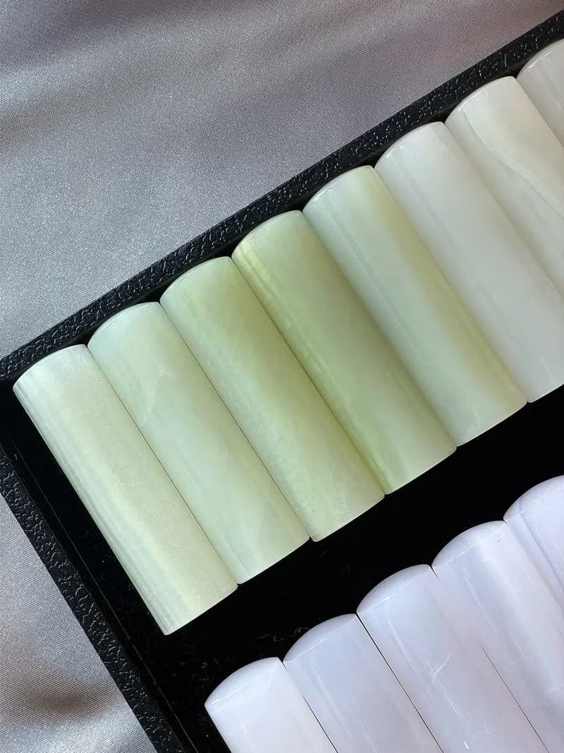 【玉玉印章】 天然青玉印章 開運招財圓章系列
