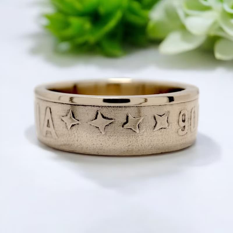 Romania Coin Ring 50 bani 2006 Romanian ring coin rings for men coin rings gift