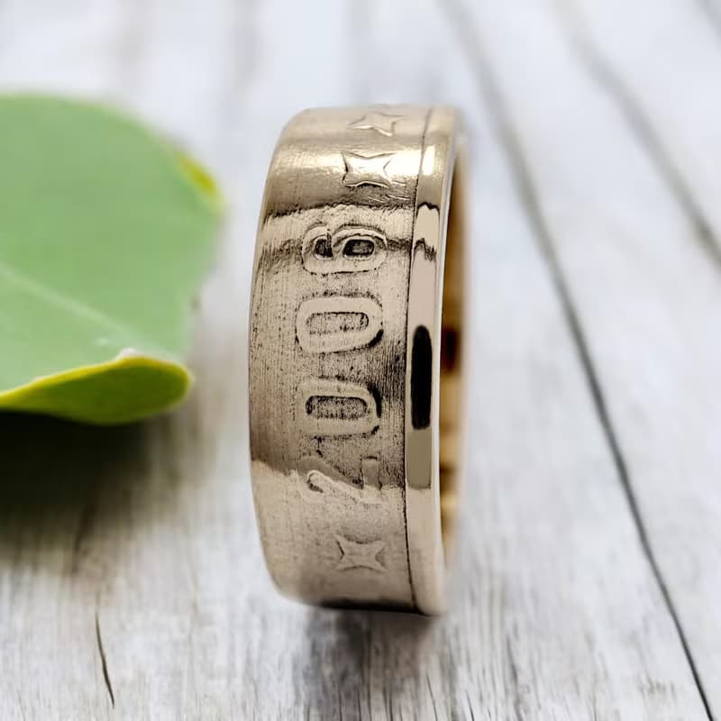 Romania Coin Ring 50 bani 2006 Romanian ring coin rings for men coin rings gift
