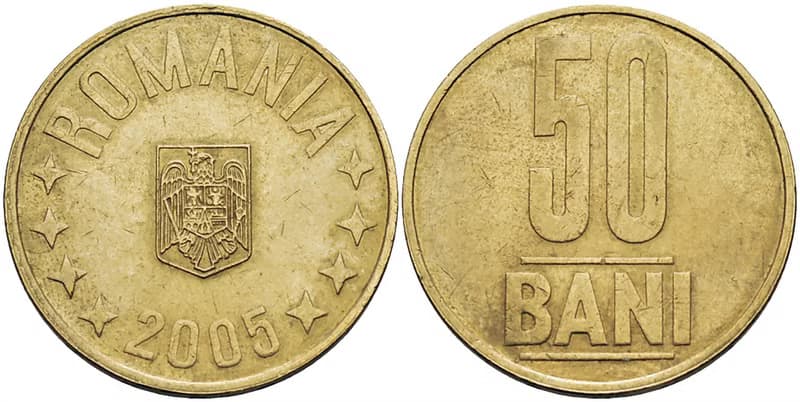 Romania Coin Ring 50 bani 2006 Romanian ring coin rings for men coin rings gift