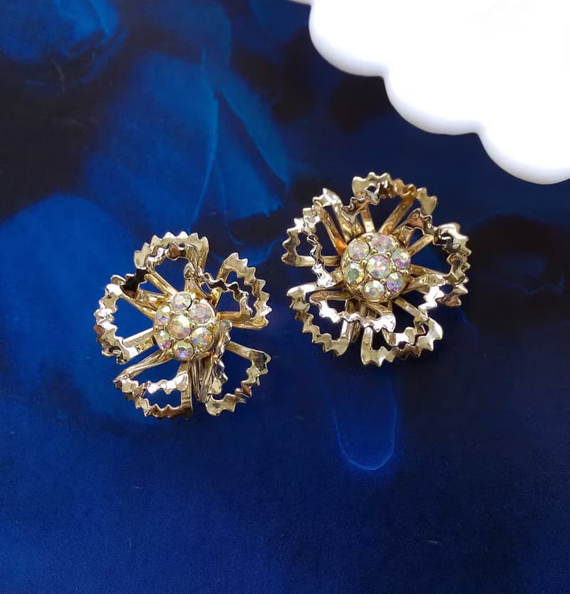 Vintage Jewelry 西洋古董飾品 SARAH COV  ALLUSION  夾式耳環