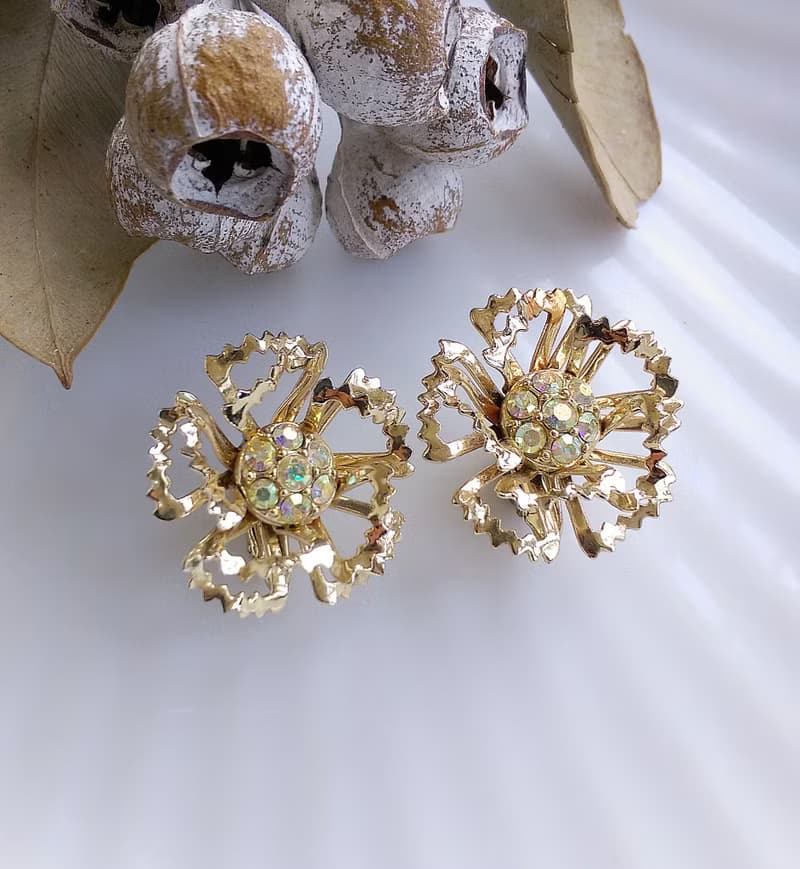 Vintage Jewelry 西洋古董飾品 SARAH COV  ALLUSION  夾式耳環