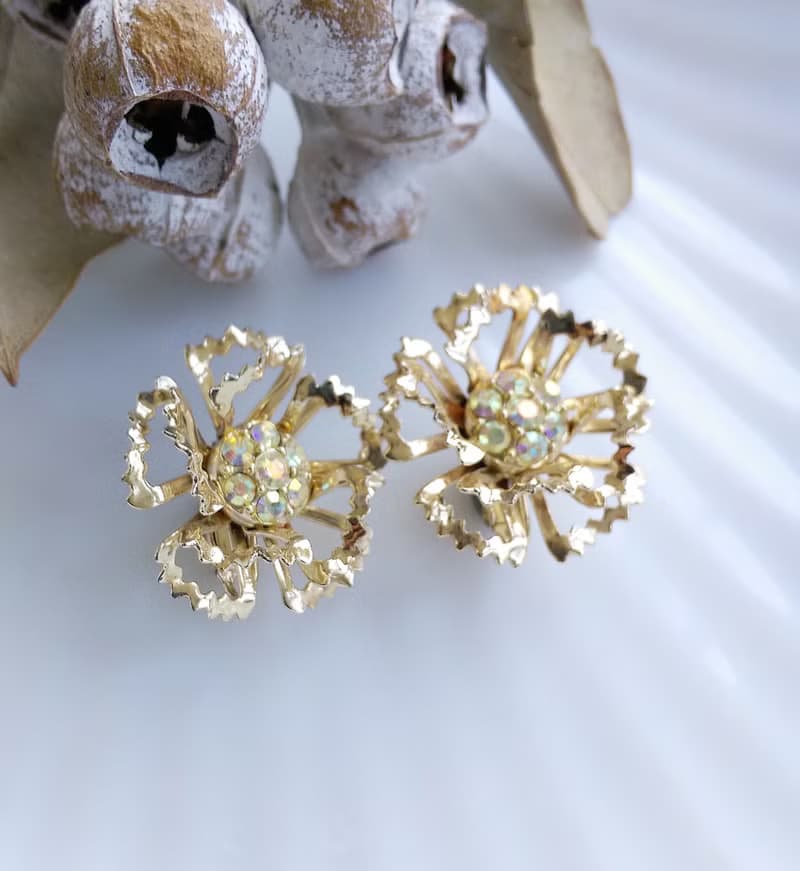 Vintage Jewelry 西洋古董飾品 SARAH COV  ALLUSION  夾式耳環
