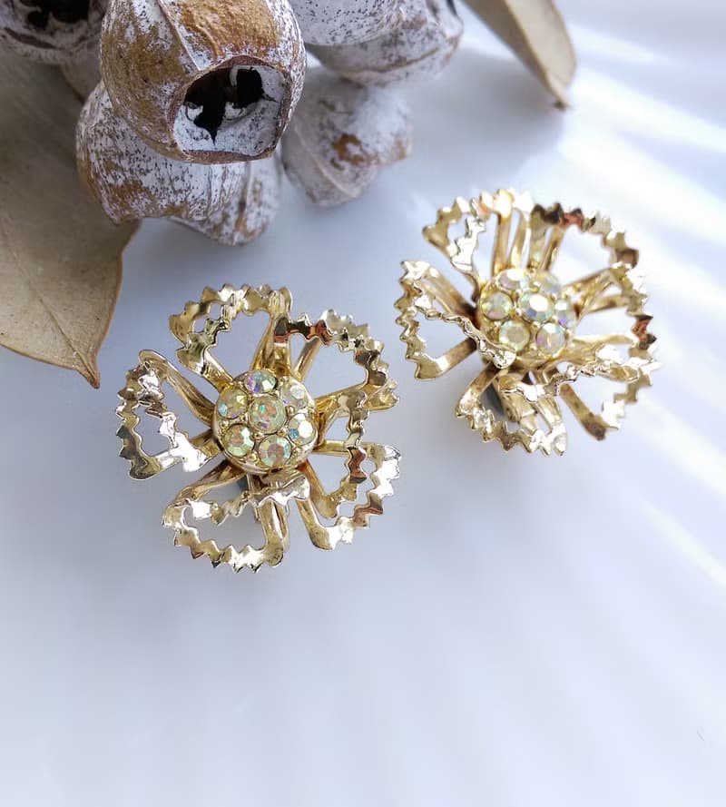 Vintage Jewelry 西洋古董飾品 SARAH COV  ALLUSION  夾式耳環