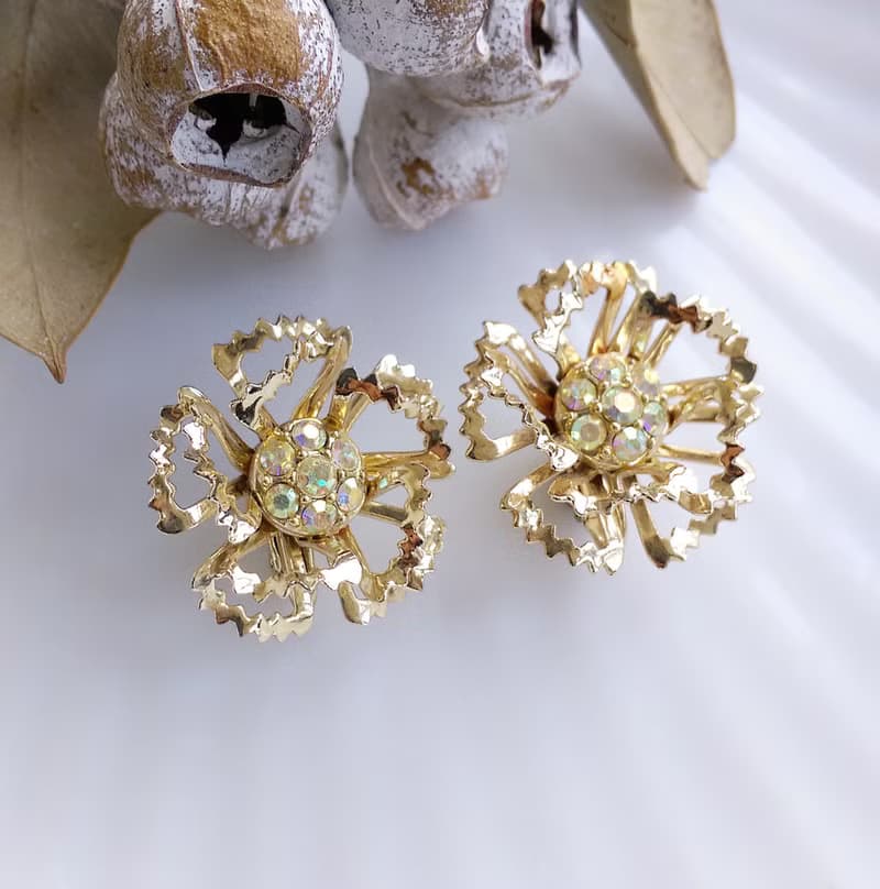 Vintage Jewelry 西洋古董飾品 SARAH COV  ALLUSION  夾式耳環