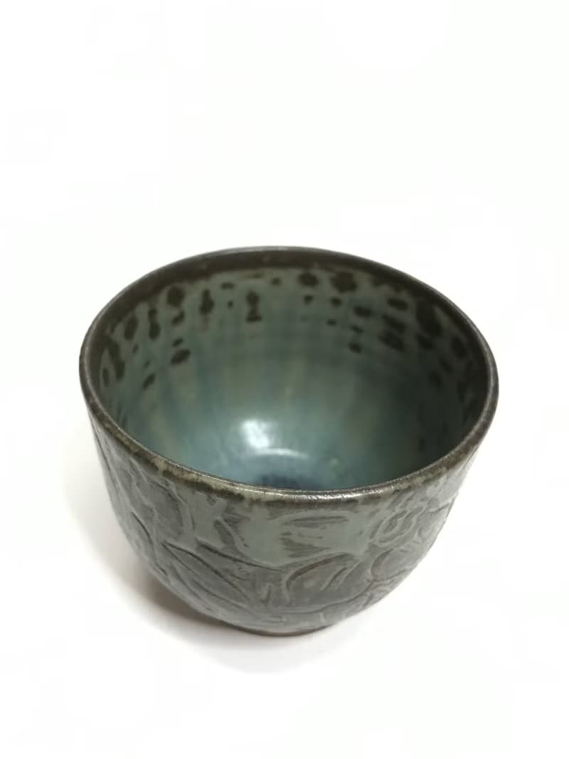 曾永鴻  灰釉刻花馬克杯