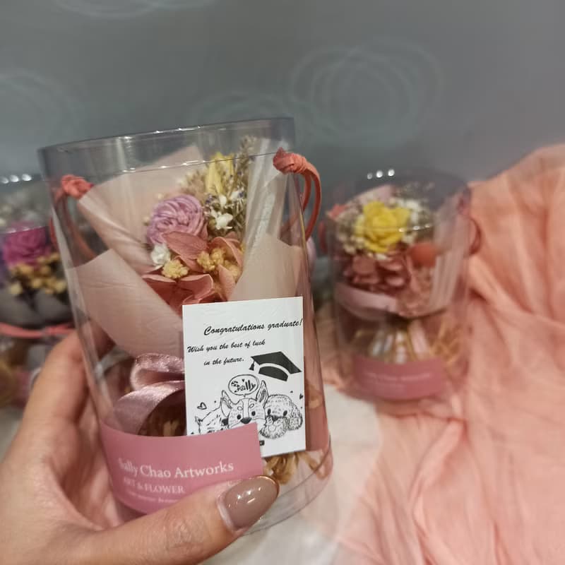 畢業小花束禮盒 畢業小卡 尤加利葉 情人節花束  婚禮小物