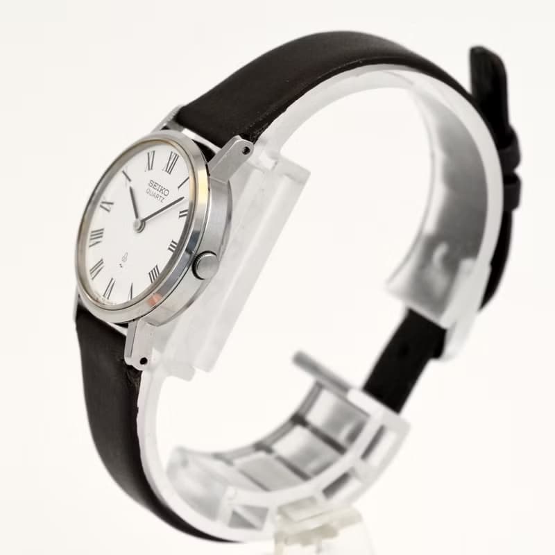 送料無料 SEIKO 女性用腕時計 クォーツ 製造1976年 24mm Round Roman Dial Ref43-0070 手錶 古董錶 復古手錶 日本直送