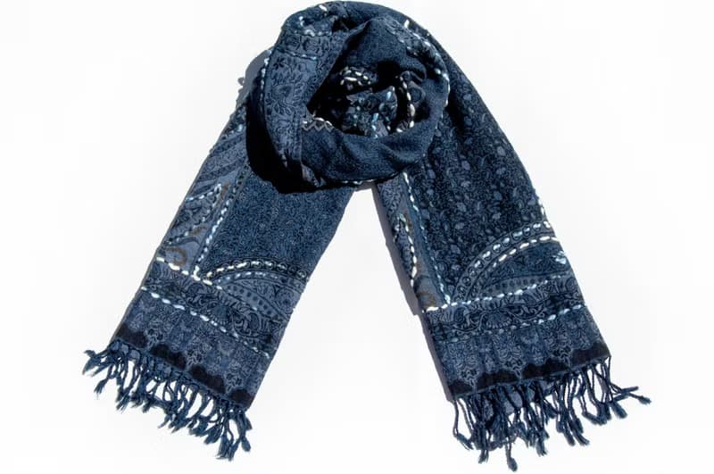 喀什米爾Cashmere/水煮羊毛披肩/針織圍巾/刺繡圍巾/羊絨披巾-花