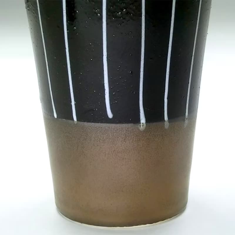 【免運/特惠】金彩十草-長型杯(黑色)