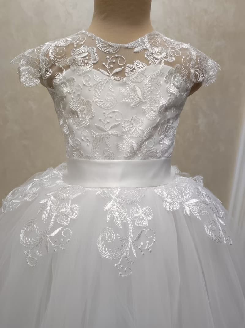 tulle flower girl dress for wedding, birthday, concerts.