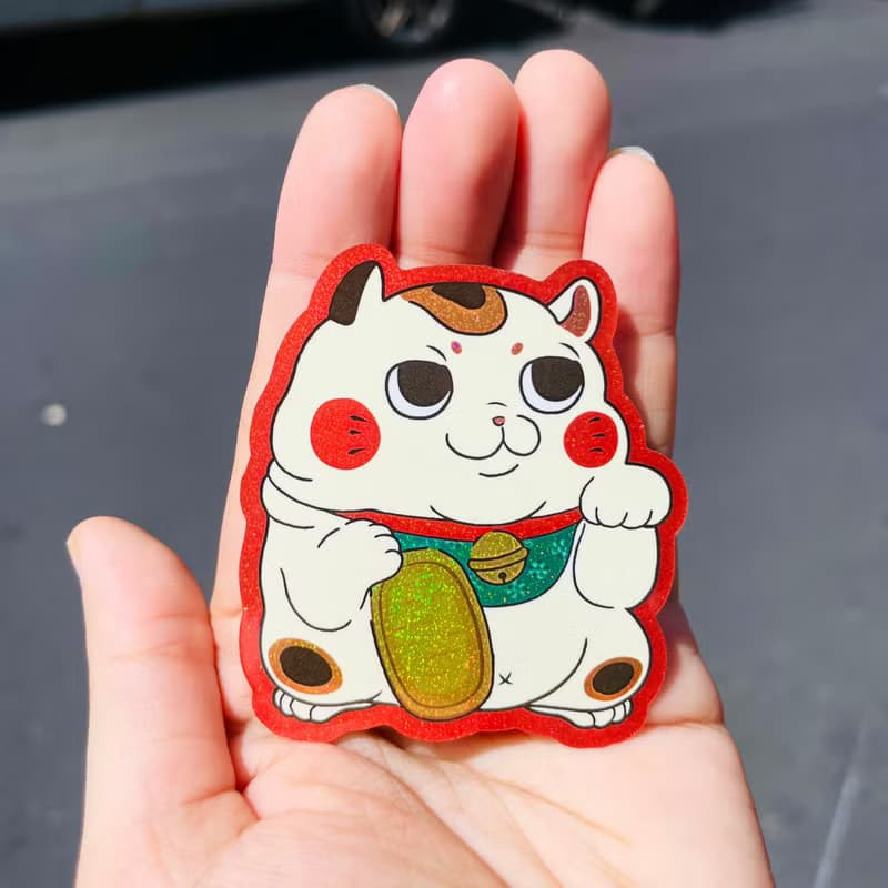 *招財喵喵* 貼紙丨筆電貼紙丨行李箱貼紙