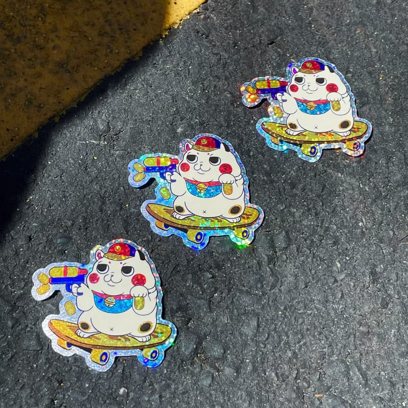 *招財喵喵* 貼紙丨筆電貼紙丨行李箱貼紙
