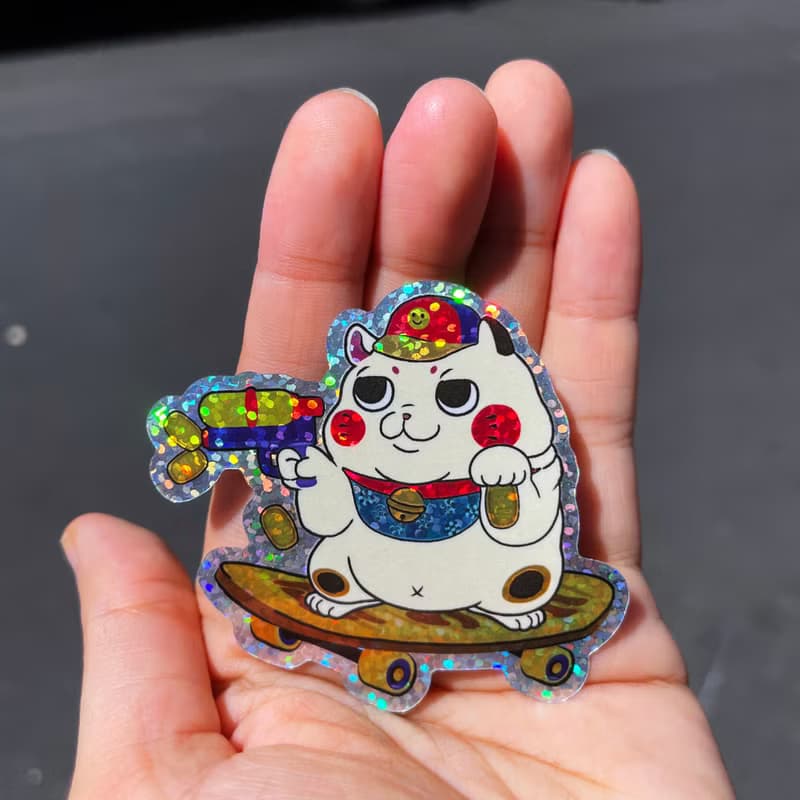 *招財喵喵* 貼紙丨筆電貼紙丨行李箱貼紙