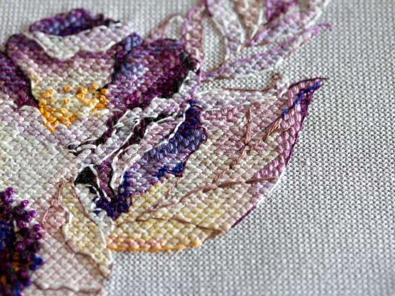 【數位】Watercolor Purple Bouquet II PDF cross stitch pattern