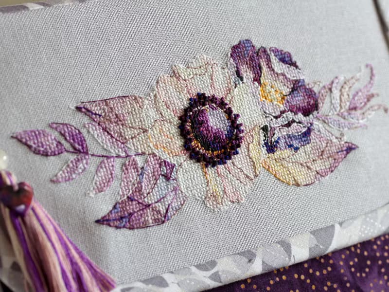 【數位】Watercolor Purple Bouquet II PDF cross stitch pattern