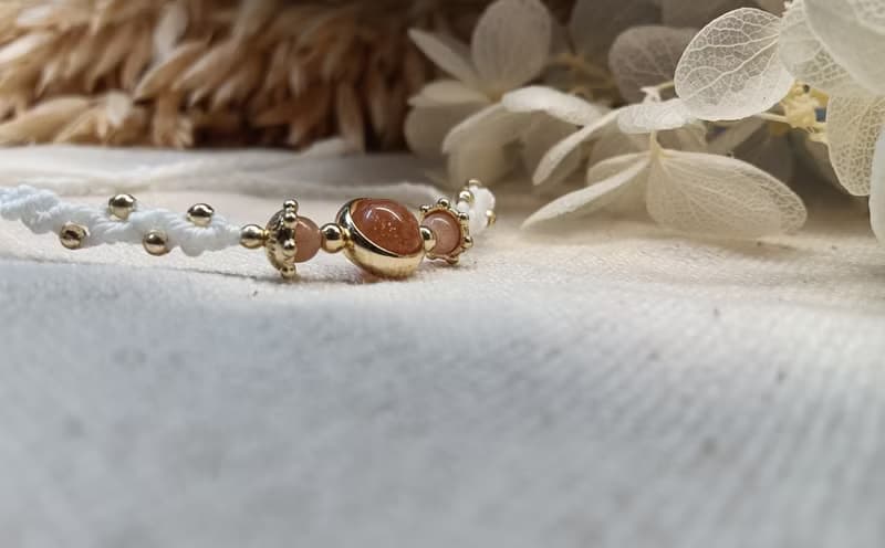 希望旅程 | 日光石 蠟線編織手環 獨特水晶飾品