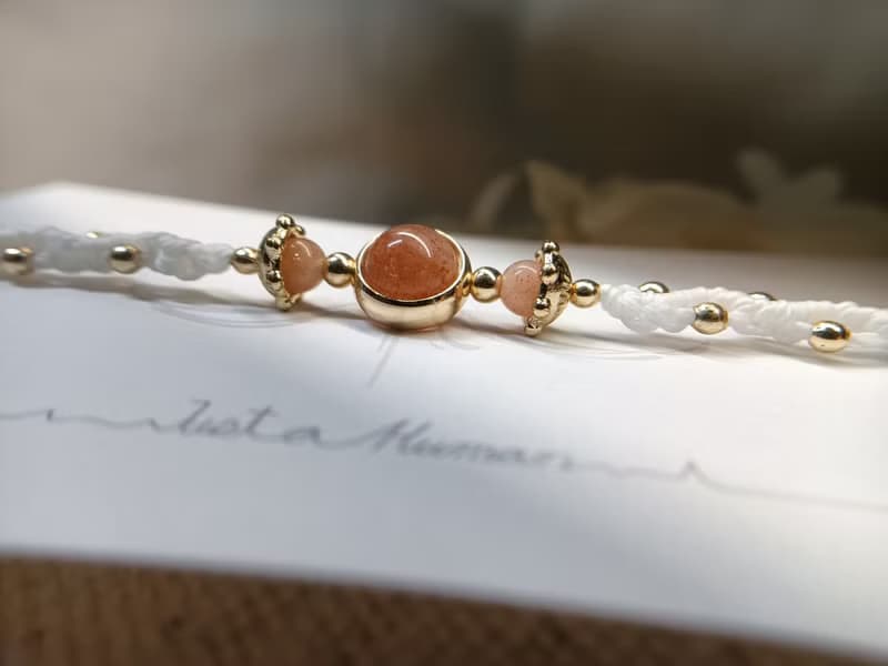 希望旅程 | 日光石 蠟線編織手環 獨特水晶飾品