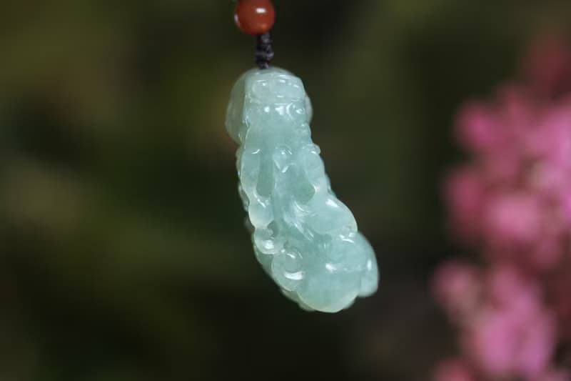 【貔貅】天然A貨翡翠 神獸吊墜 招財項鏈 闢邪呈瑞掛件 佑福吊飾